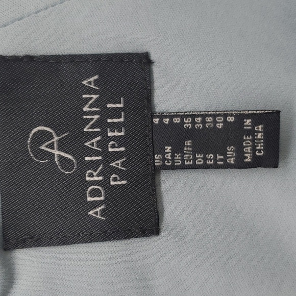 Adrianna Papell sea glass Metallic mesh twist gown maxi new with tags - Picture 7 of 10